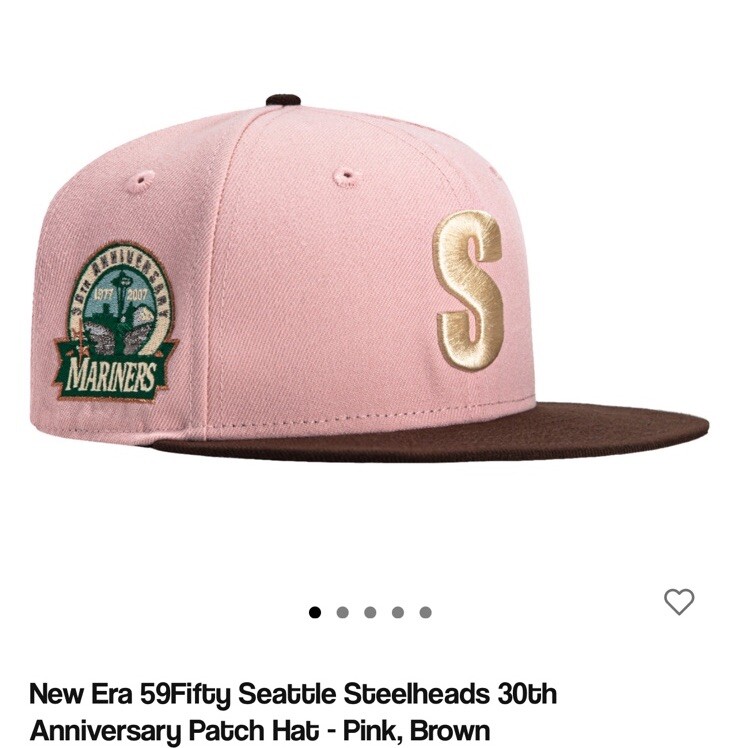 New Era 59FIFTY Seattle Mariners Cap ピンク New Era Seattle Mariners Hat Club Steelheads 59Fifty 🔥 Sz. 7 1/4