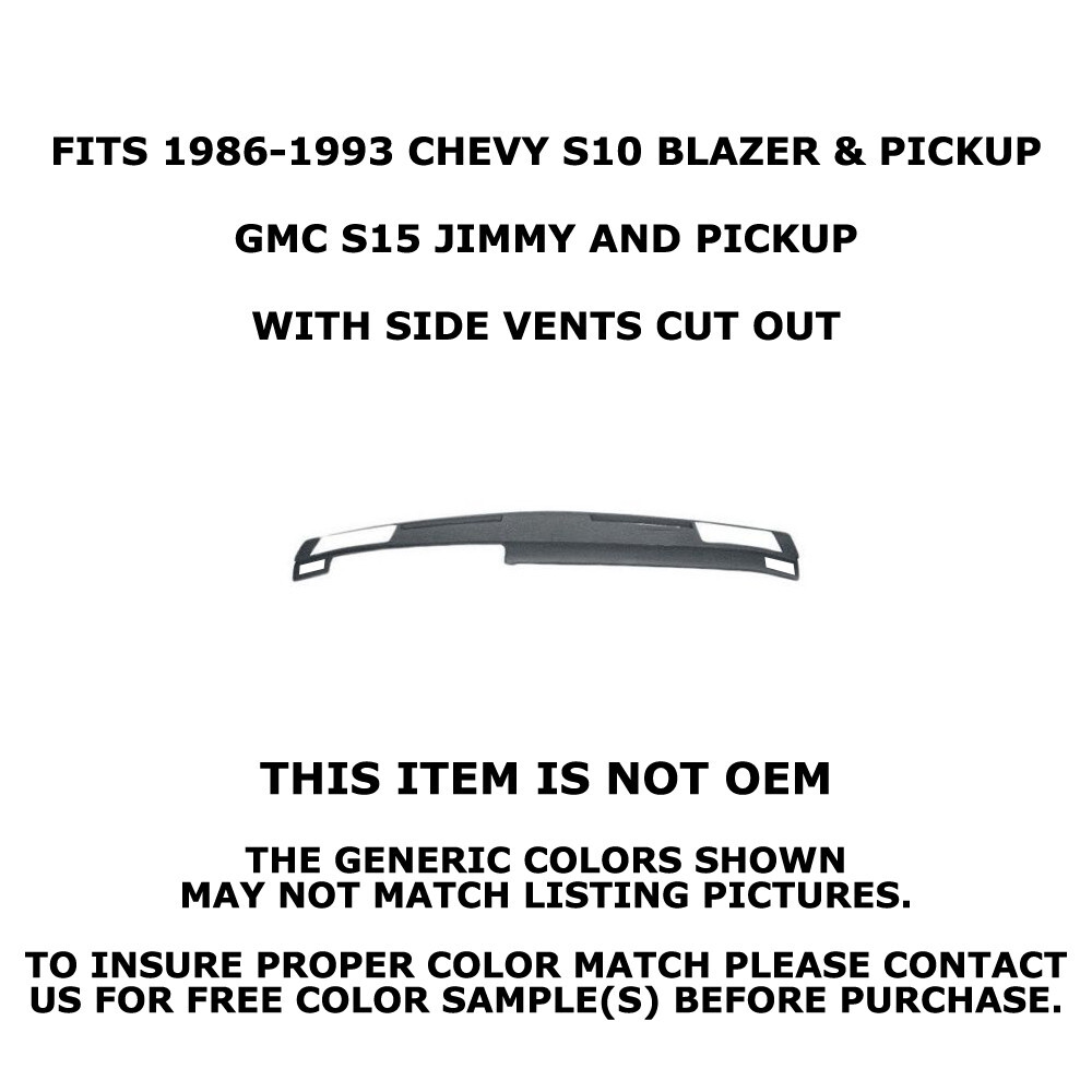 Coverlay 18638 for 19861993 Chevy S10 Black Dash Cover with Side