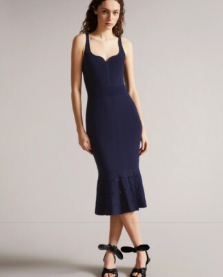 Ted Baker Bodycon Emesta Panelled Flare Hem Midi Dress Size 4 | eBay Ted Baker Bodycon Emesta Panelled Flare Hem Midi Dress Size 4 | eBay