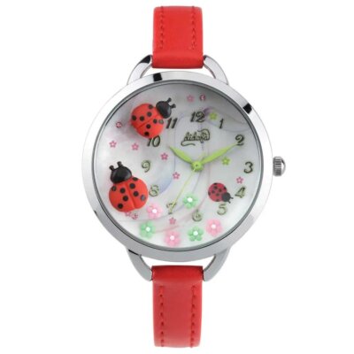Italian Wrist Watch for Women by Didofa: 3D Original Fashion Watch Ladybug Reg