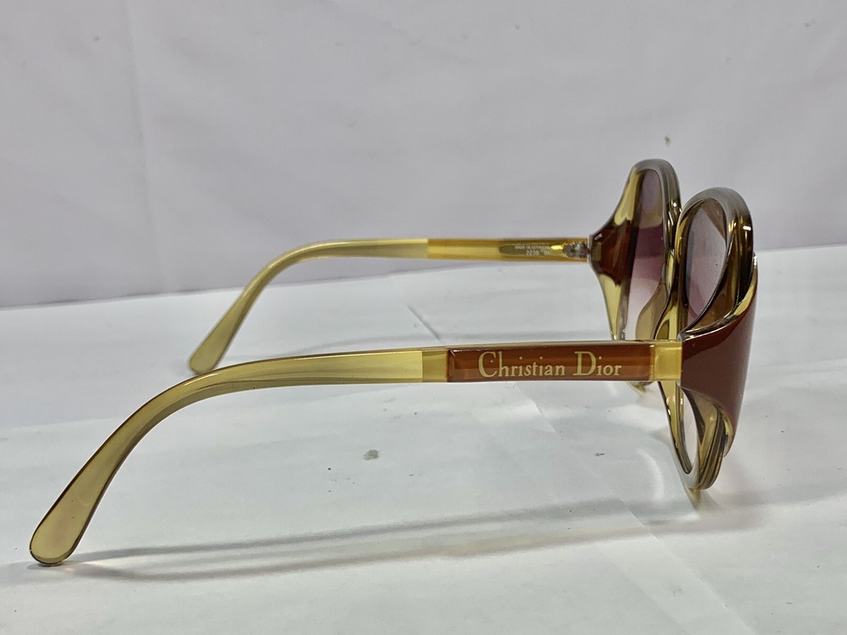 Christian Dior Sunglasses – Oversized Honey Optyl Frame Vintage Christian Dior 2044-30 Optyl Honey | Mercari main image 3