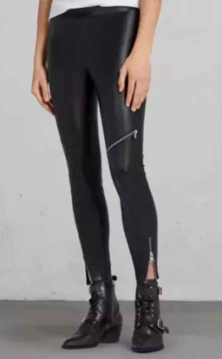 All saints clearance faux leather leggings