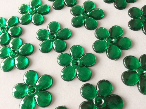 50/20 Pieces Flowers Kundan Stone Application Patch Glossy Finish 1 3/16in - Picture 5 of 29
