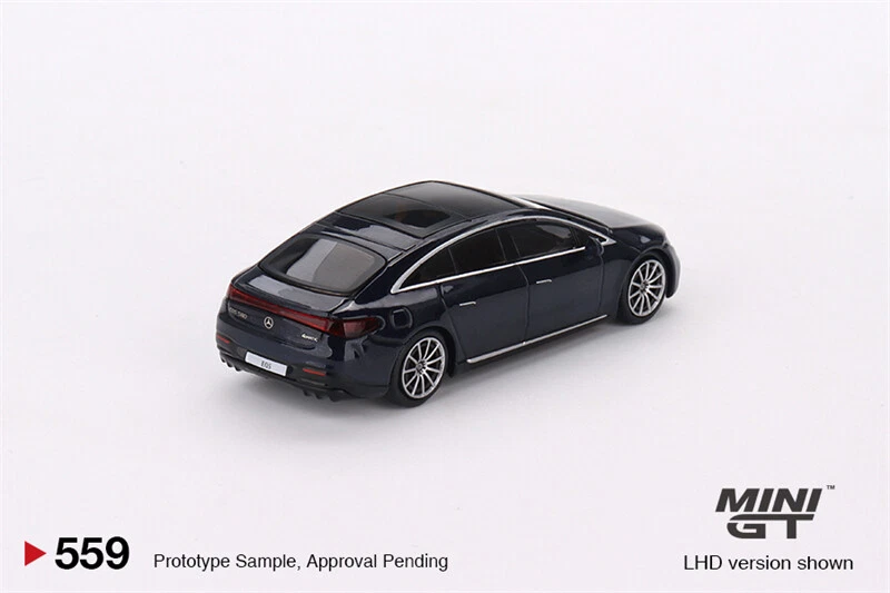 MINI GT 1:64 MB EQS 580 4MATIC Nautical Blue Metallic LHD Model Car - Image 2 of 3