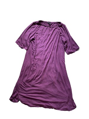 eileen fisher purple dress Organic Linen Easy Dress