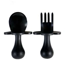 Grabease  Ergonomic Utensils Fork & Spoon Set with To-Go Pouch