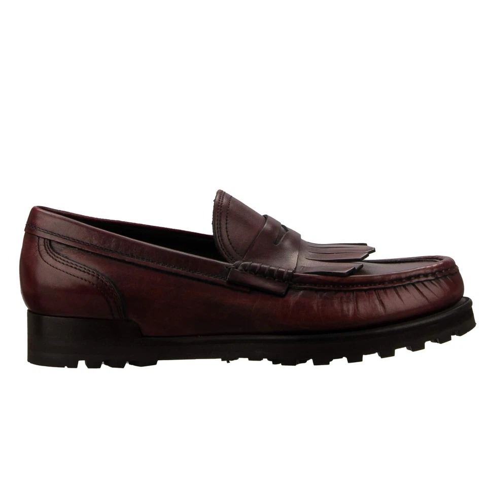 Zapatos Mocasines Dolce & Gabbana Cuero Mocasín GENOVA Burdeos 40.5 EE. UU. 7.5 Foto 4 de 4