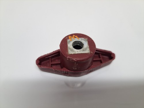 1988-1998 Chevy GMC CK Tahoe Blazer Suburban Spare Jack Cover Wing Nut Dark Red - Picture 6 of 8