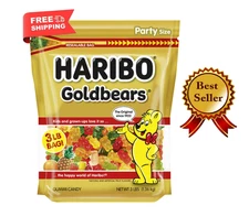 Haribo Goldbears Original Gummy Bears Bag, 3 Lb Free & Fast Shipping