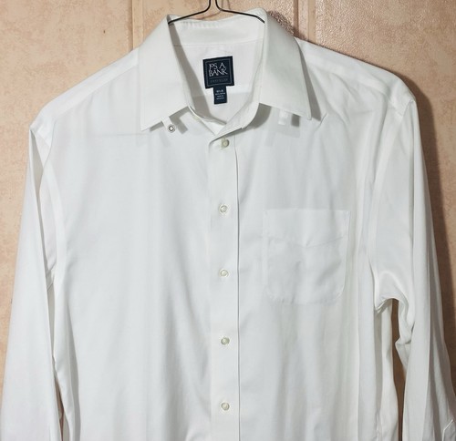 Camicia Jos A Bank uomo 16,5/35 bianca sartoriale aderente abito business formale executive - Foto 2 di 7