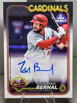 Leonardo Bernal Pro-Debut Auto - 2024 Topps Pro Debut - St. Louis Cardinals