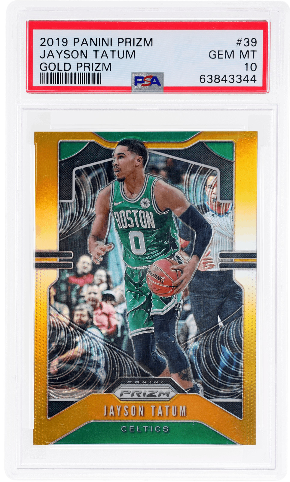2019 Panini Prizm Jayson Tatum Gold Prizm #39 /10 PSA 10
