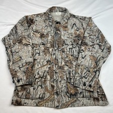 VTG Oak Country Camo Combat Coat Shirt Mens Medium Reg USA Made 50/50 4 Pocket