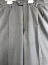 Haggar Dress Pants Men  s Classic Fit Black Cuffed 34/32