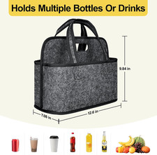 Enlarged 6 Cups Drink Carrier with Handle, Reusable Drink Carrier for Deliver...