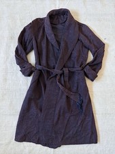 1920s 30s Antique Vintage Purple Jacquard Silk Robe