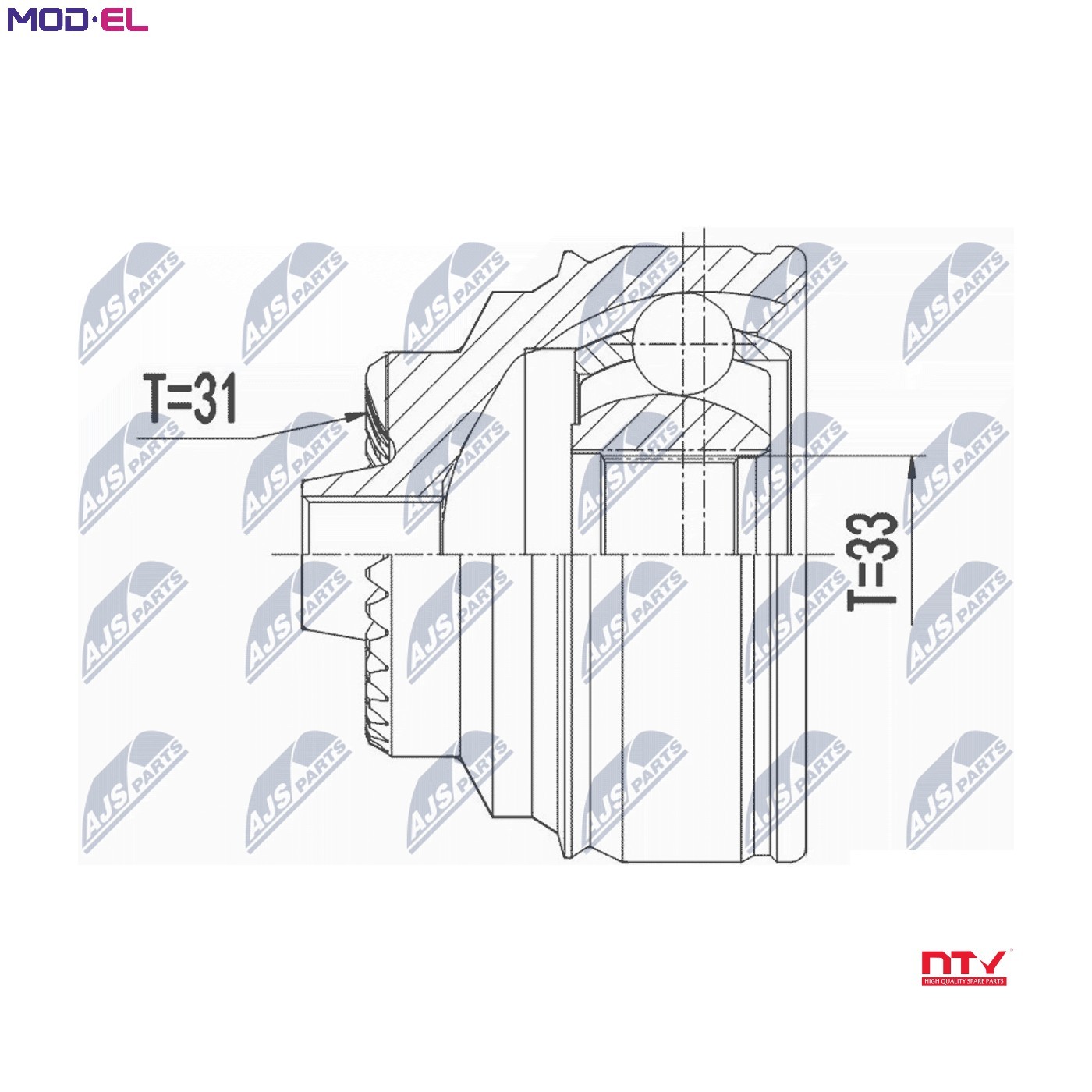 NPZ-BM-021 NTY Joint Kit, drive shaft for BMW,MINI - Image 9
