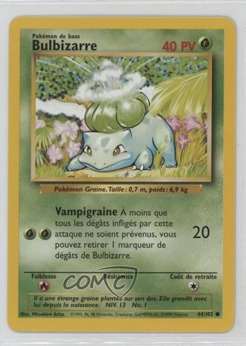 Bulbasaur Italian Pokemon Base Set #44 1999