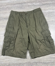 Vintage Nike Shorts Mens Medium Green Cargo Y2K 90s Swoosh Athletic Dept.