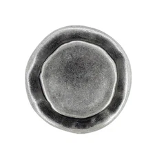 12 Pieces Rustic Circles Metal Shank Buttons 23mm (7/8 inch) (Gray Silver)