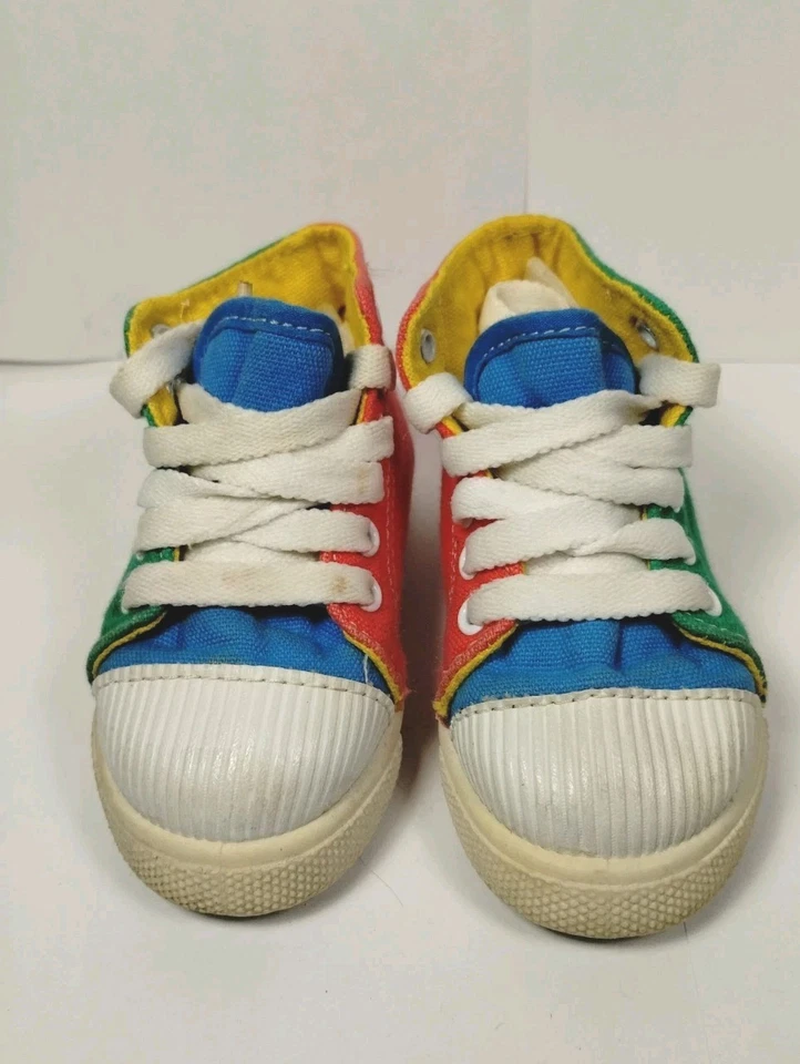 Zapatos Tenis Bebé Coloridos Años 90 De Colección Talla 3 EE. UU. Foto 3 de 4
