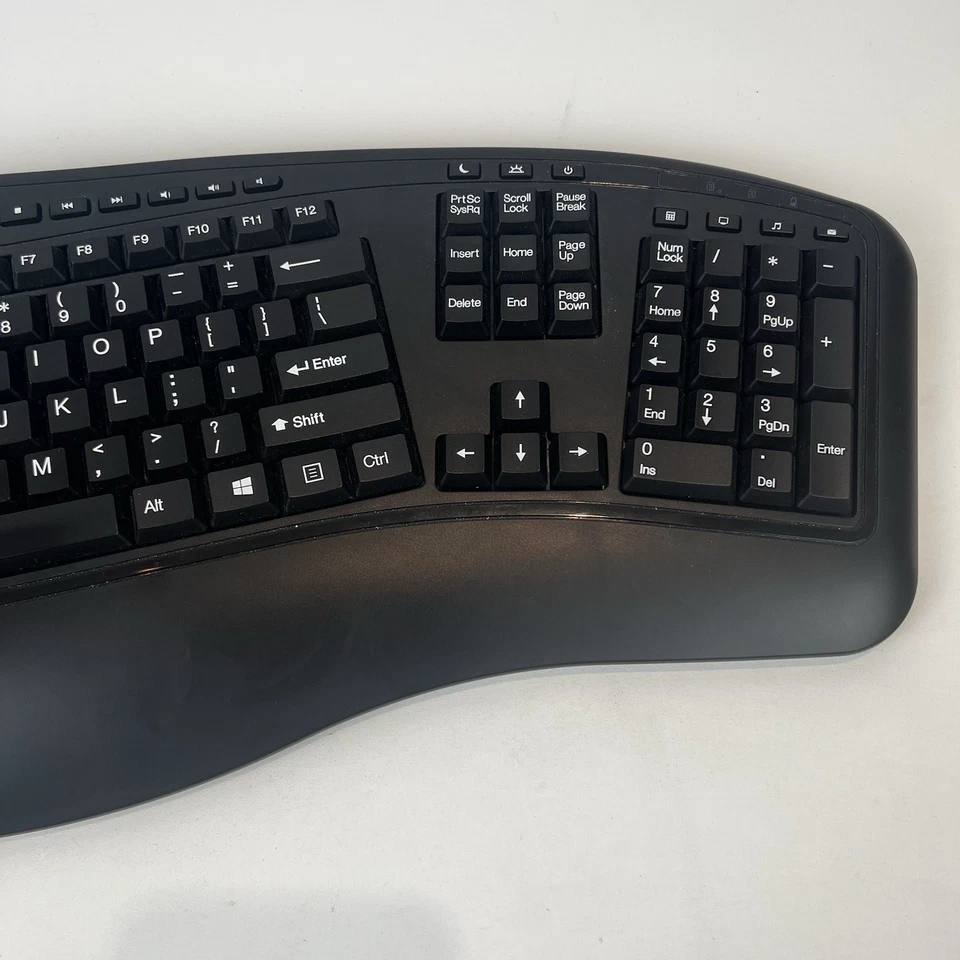 Adesso WKB1500GB 2.4 GHz Wireless Ergonomic Keyboard Black Excellent Condition - Image 3 of 4