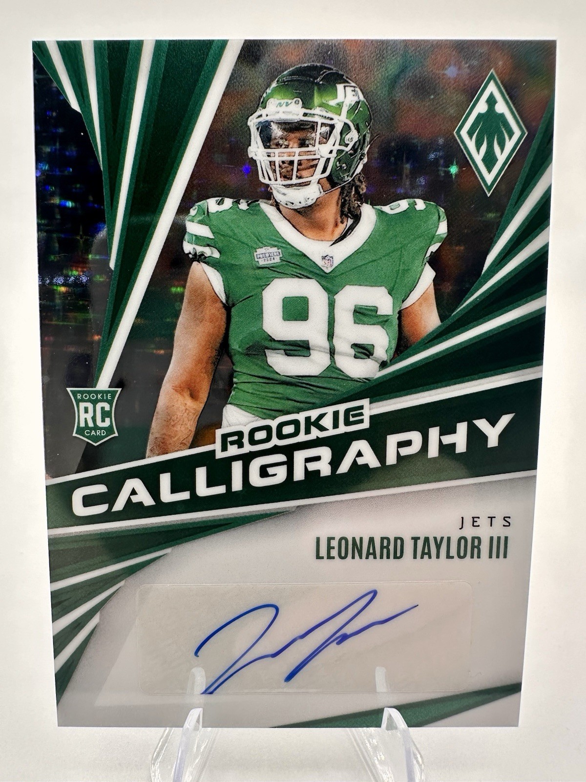 2024 Panini Phoenix Leonard Taylor III #RC-LTR Auto Rookie Calligraphy Jets NFL