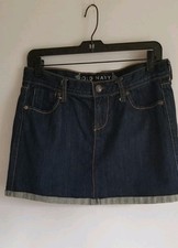 Women's Old Navy Darkwash 5 Pocket Style Short Denim Skirt Sz6R