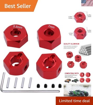 Aluminum 12mm Hex Wheel Hubs - Upgrade for Traxxas 1/10 Slash, Rustler, Stampede