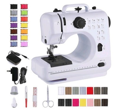 Sewing Machine Portable Mini Electric for Beginners 12 Built-in Stitches 2 Speed