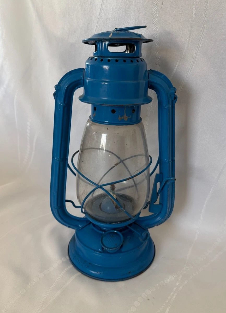 Vintage Blue Kerosene Lantern Hurricane Oil Lamp | eBay