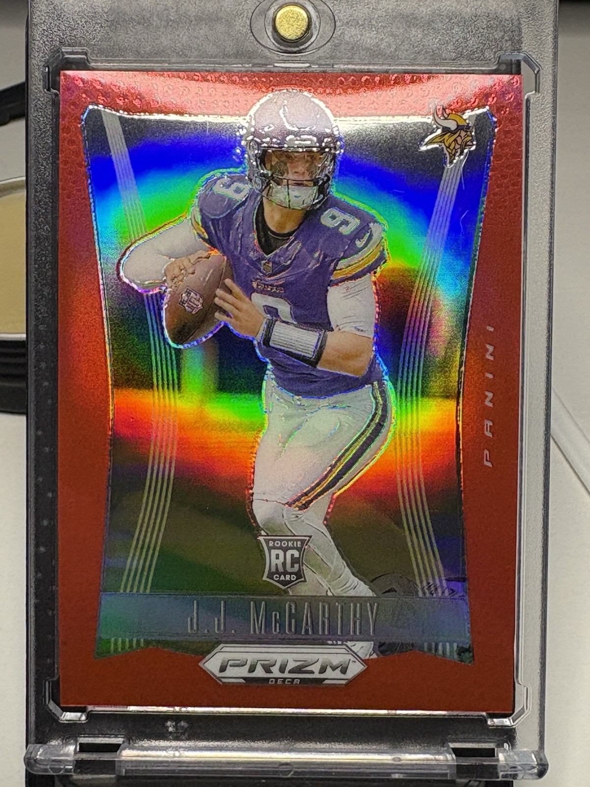 2024 Prizm Deca JJ McCarthy RC Red Rookie #31/199 Vikings