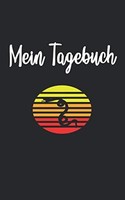 Tagebuch Retro-Schlange 100 Seiten, Notizbuch, Journal, Schreibheft