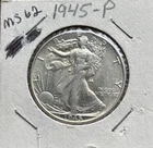 1945 P Walking Liberty Half Dollar Sharp DETAILS 90% Old Estate Bright Ag