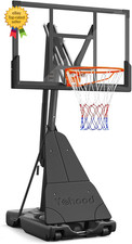 Portable Basketball Hoop 44 48 Inch Adjustable 10Ft Goal System with Wheels