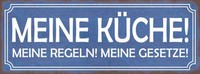 Holzschild 10X27 Cm Meine KüChe Regeln Gesetze Kochen Deko Geschenk Holz Schild