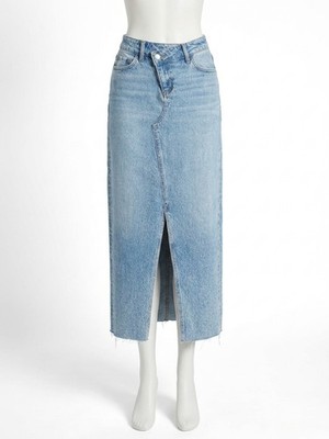 Vervet By Flying Monkey Front Slit Maxi Midi Denim Skirt Size L