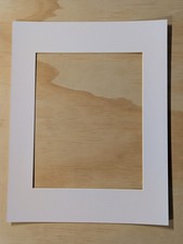 White Picture Frame Mat 7.5" x 9.5" Opening Approx. 11"x14" Outer Size
