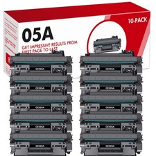 10PK High Yield CE505A Toner Cartridge for HP 05A LaserJet P2035 P2055D P2055DN