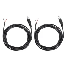 6.6FT RCA to Bare Wire Speaker Cable, Black RCA Male Plug, Pack of 2