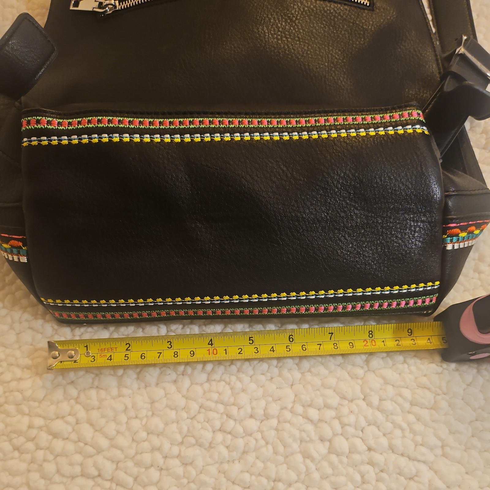 Midsize backpack,multicoloured embroidery,magneti… - image 6