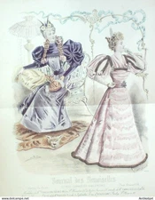 J.Demoiselles 1895 Fashion Engraving # 5024 (Old Fashion Plate)