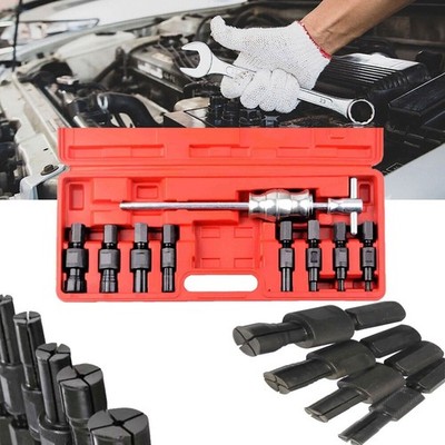 9Pcs Blind Hole Collet Bearing Puller Set,8-32mm Inner Bearing Extractor w/ Box