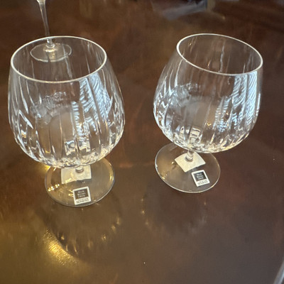 SET OF 2 REED & BARTON MILLER ROGASKA SOHO Crystal Brandy Snifters (s)