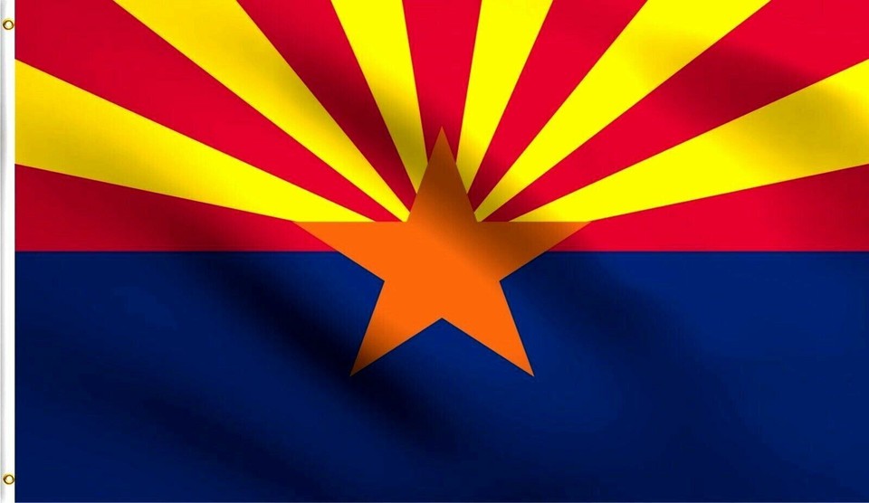 Arizona State Flag 3x5 Ft. Nylon SolarGuard Nyl-Glo 100% Made In - Foto 5