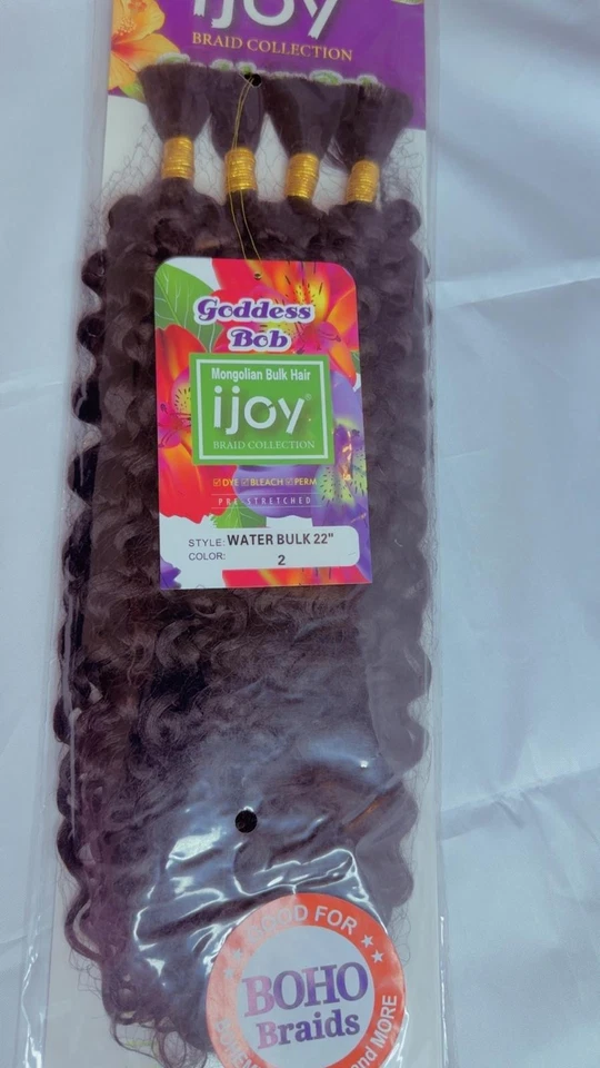 Ijoy Water Bulk 22" Pre-Stretched Hair Braiding Extensions in different colours - Image 3 of 4