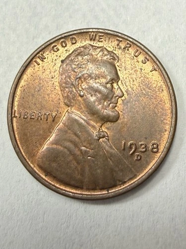 1938-D UNC. RB  LINCOLN CENT (UPGRADE THAT SPOT IN YOUR SET)- PRICED TO SELL 🔥*