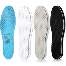 3 Pairs Breathable Shoe Insoles Inserts Soft Cushioning Double-Layer Latex Fo...