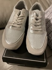 Moda Pelle Bellucci Trainers Silver Glittery Size 6 Brand New