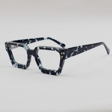 Square Full Rim Acetate Reading Eyeglasses Frames Vintage Fashion Men Women